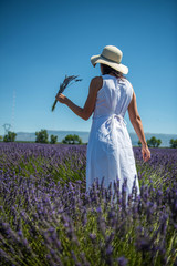 Woman in a Lavender field