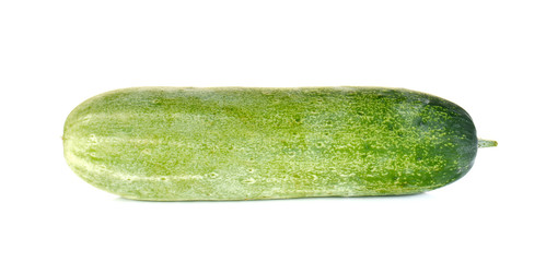 Big cucumber on white background.
