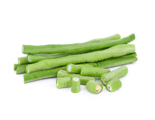 Green beans isolated on a white background