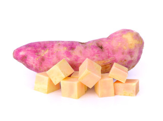 sweet potato on the white background