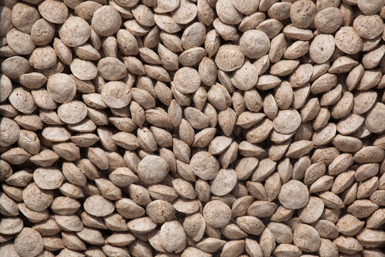 Animal Food Pellets. Background Texture