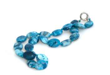 Bead-necklaces on white background