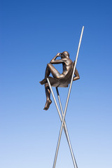 man woman. bronze sculpture in Antibes. 