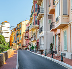 Sidewalk along apartments in Monaco