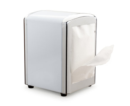 Paper napkin holder for restaurant