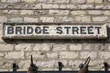 Panele Szklane Podświetlane  Znak ulicy Most Bridge
