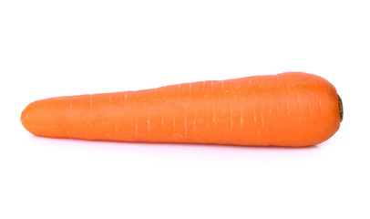 Ripe carrots isolated on a white