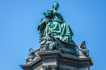 Obraz premium Maria Theresia Monument, in Vienna, Austria.