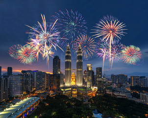 Kuala Lumpur, Malaysia city skyline. - obrazy, fototapety, plakaty