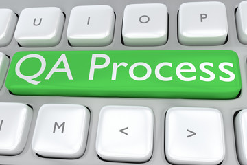 QA Process - technological concept