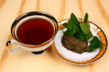 Mint mentha pulegium tea