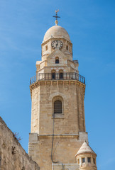 Obraz premium Dormition Abbey on Mount Zion in Jerusalem, Israel