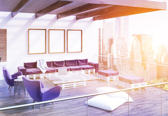 Balcony in big city