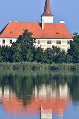 Fototapeta na wymiar castle Chropyne in sunny morning,Czech republic