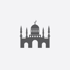Islamic mosque. Vector icon.