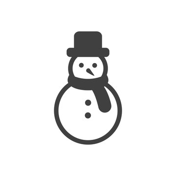 Vector Illustration of a Snowman Icon