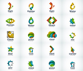 Set of abstract vector logo icons