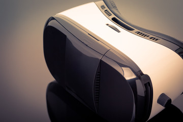 Virtual reality glasses on black