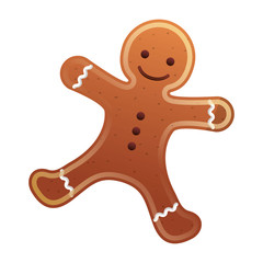 ginger bell christmas isolated icon