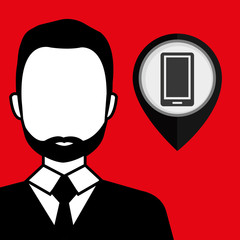 silhouette web internet pin vector illustratio graphic