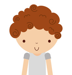 little cute boy isolated icon