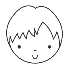 little cute boy isolated icon