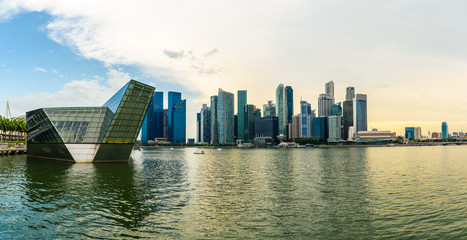 Singapore city skyline of business district downtown