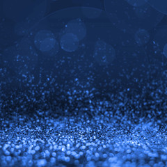 Abstract blue glitter perspective to blank background,Studio sty