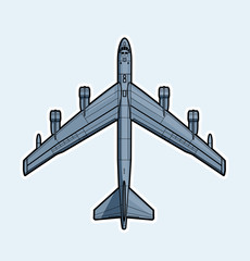 Strategic bomber. Vector illustration