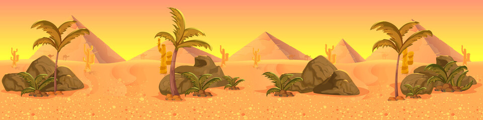 Wild West desert landscape panorama