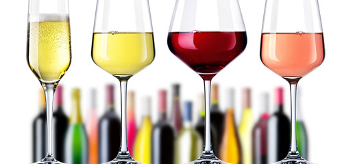 Panele Szklane Podświetlane  różne wina