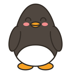 cute penguin animal tender isolated icon