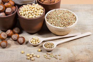 Natural products containing plant proteins.
