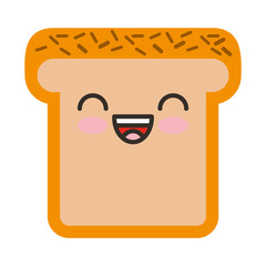 bread character isolated icon