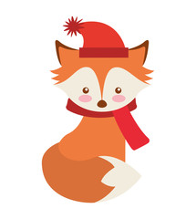 cute animal with christmas clothes