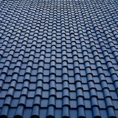 Blue roof tile