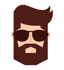 man person hipster style isolated icon