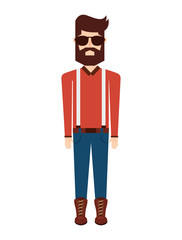 man person hipster style isolated icon