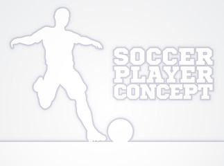 Fototapeta na wymiar Soccer Football Player Concept Silhouette