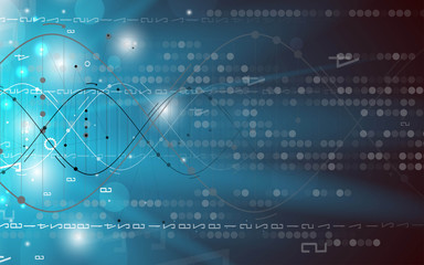 dna and medical and technology background. futuristic molecule structure presentation