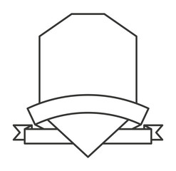 frame with ribbon isolated icon design