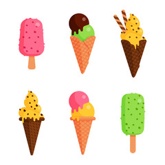 Set of ice cream icons