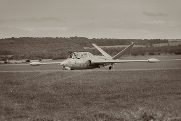 Fouga Magister au décollage