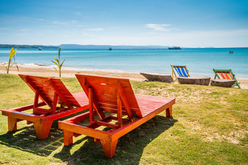 Beautiful tropical island beach summer holiday - Travel summer vacation concept.