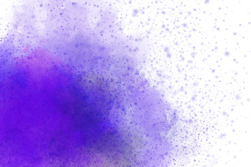 Colourful abstract powder explosion on a black background