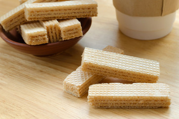 Vanilla Milk Wafer Is Easy Snack for Relaxing Time.
