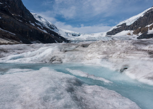 Stream of Glacial Melt on Athabasca Glacier