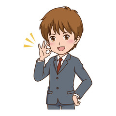 男性　ビジネスマン　イラスト