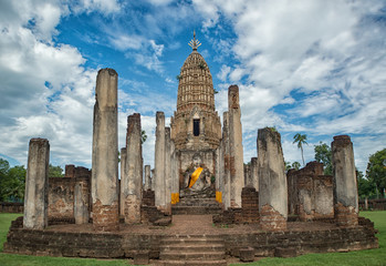 Buddhist ancient temple in Si Satchanalai, Sukhothai