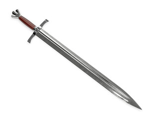Medieval sword with wooden handle